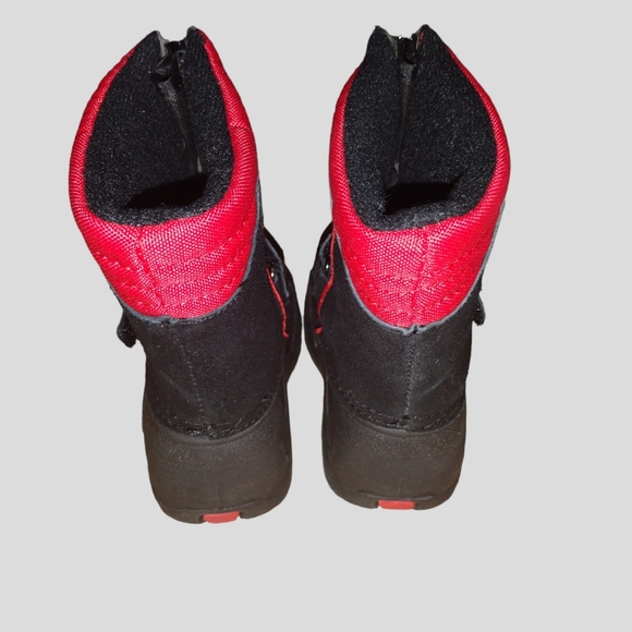 🆕️Totes  Toddler Boys Jason  Winter Snow Boot Black & Red  Sz 5M NWOT - Picture 4 of 7